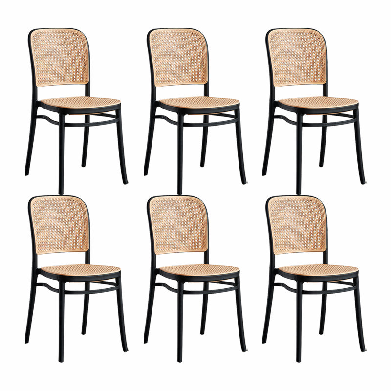 Scandinavian Plastic Bar Stool Footrest Armless Bar Stool for Living Room