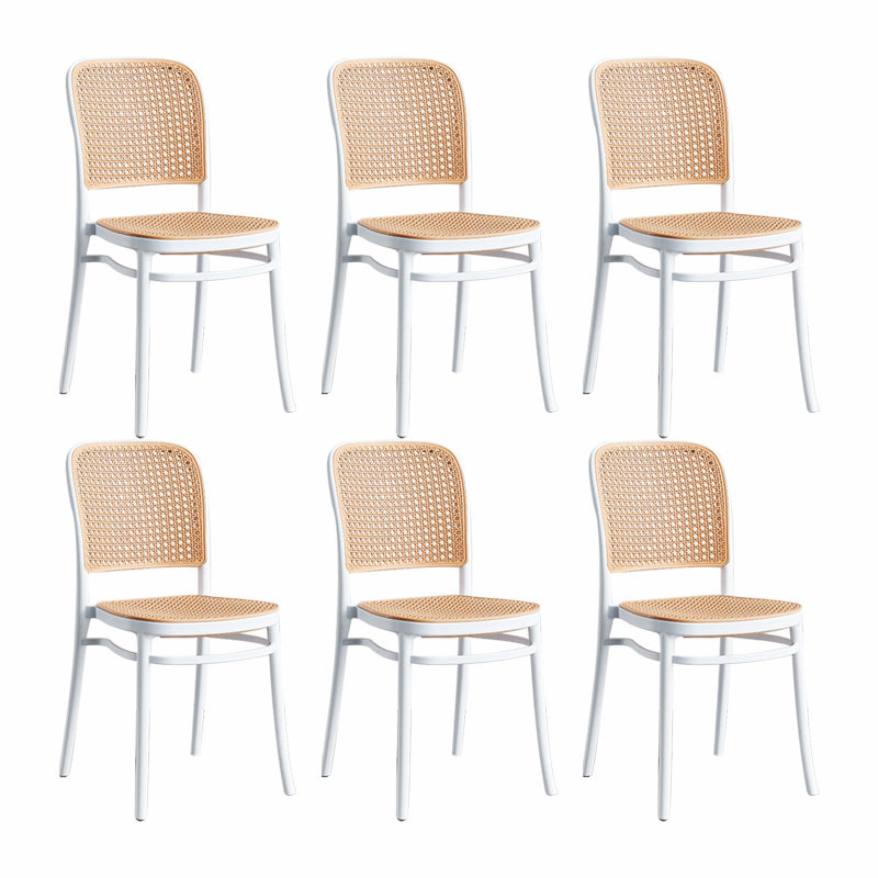 Scandinavian Plastic Bar Stool Footrest Armless Bar Stool for Living Room