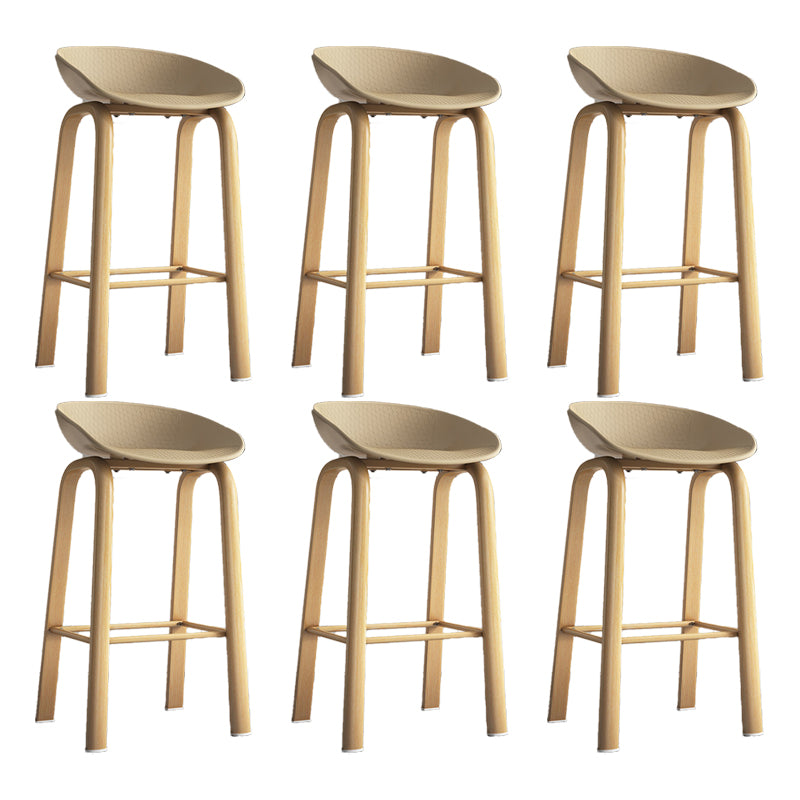 Contemporary Low Back Counter Stool Home Furniture with Footrest