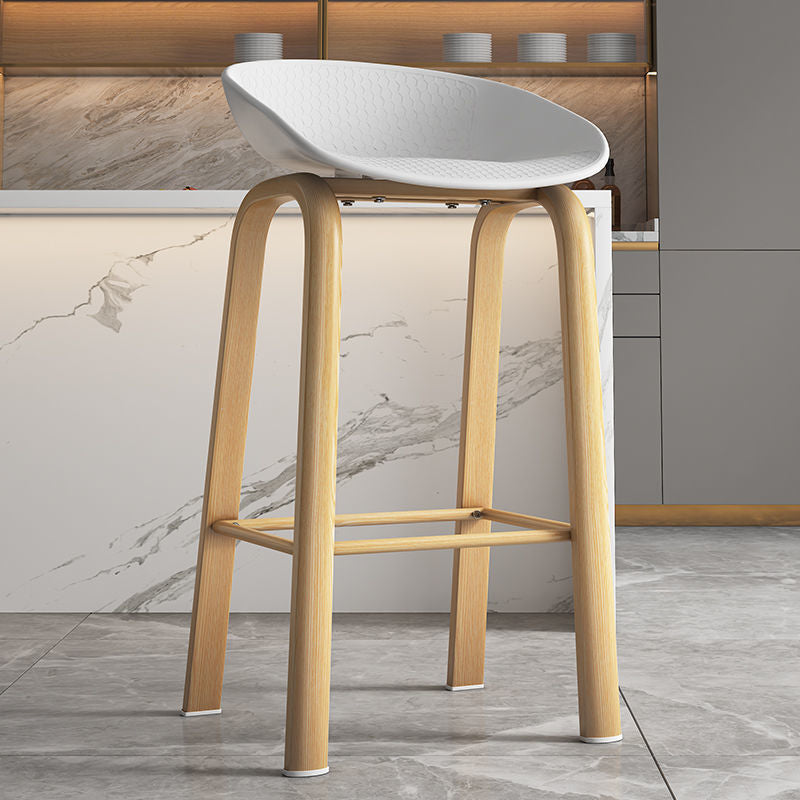 Contemporary Low Back Counter Stool Home Furniture with Footrest