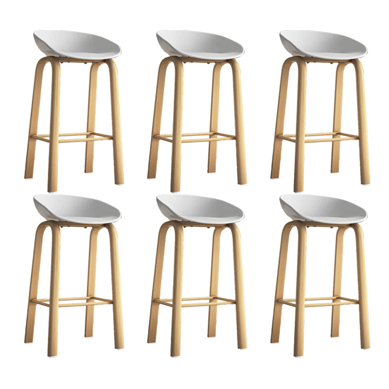 Contemporary Low Back Counter Stool Home Furniture with Footrest