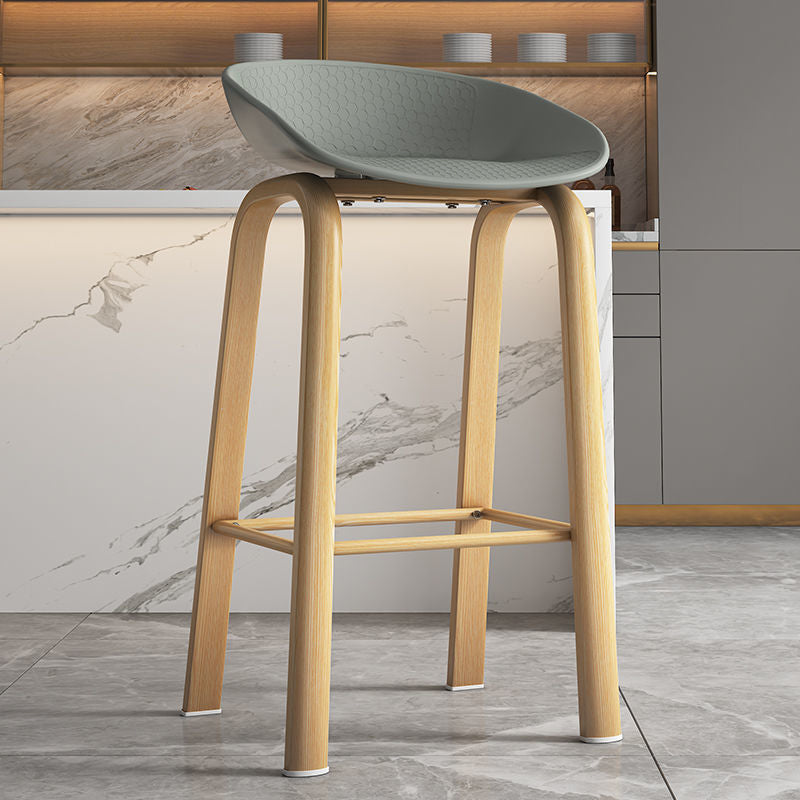 Contemporary Low Back Counter Stool Home Furniture with Footrest