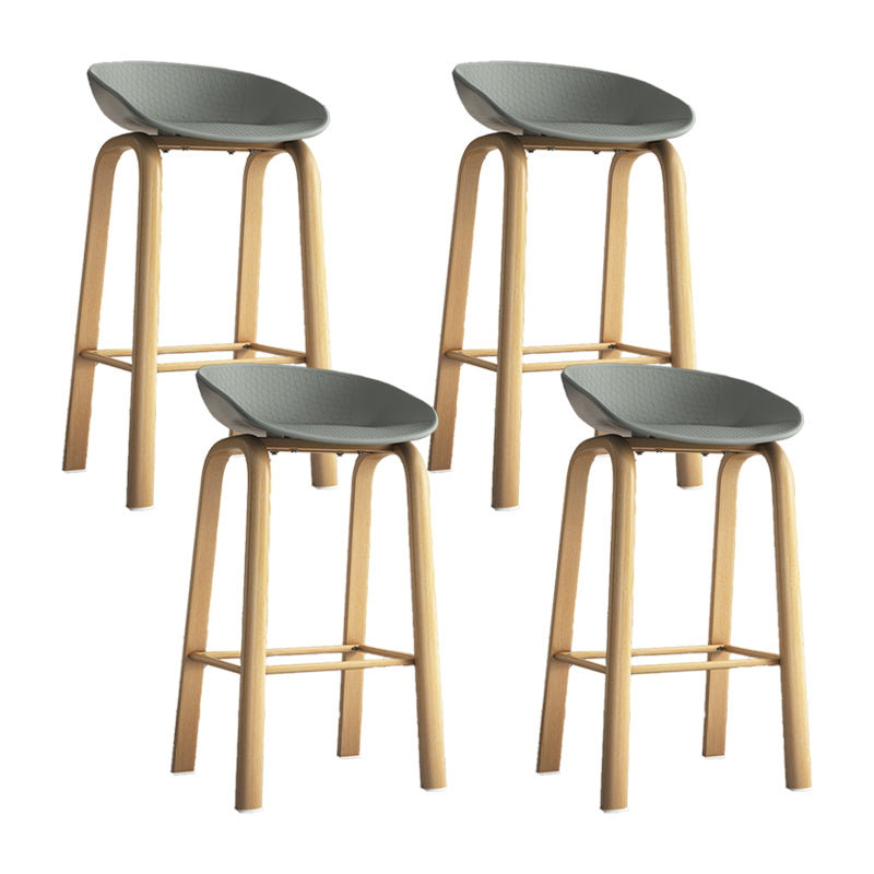 Contemporary Low Back Counter Stool Home Furniture with Footrest