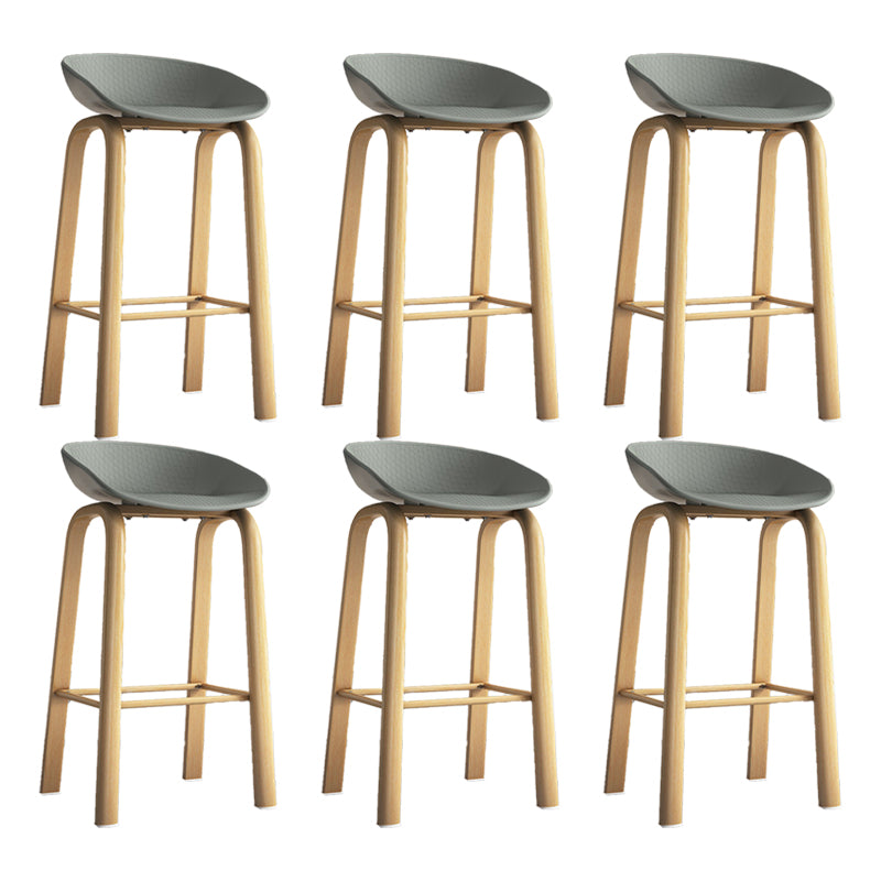 Contemporary Low Back Counter Stool Home Furniture with Footrest