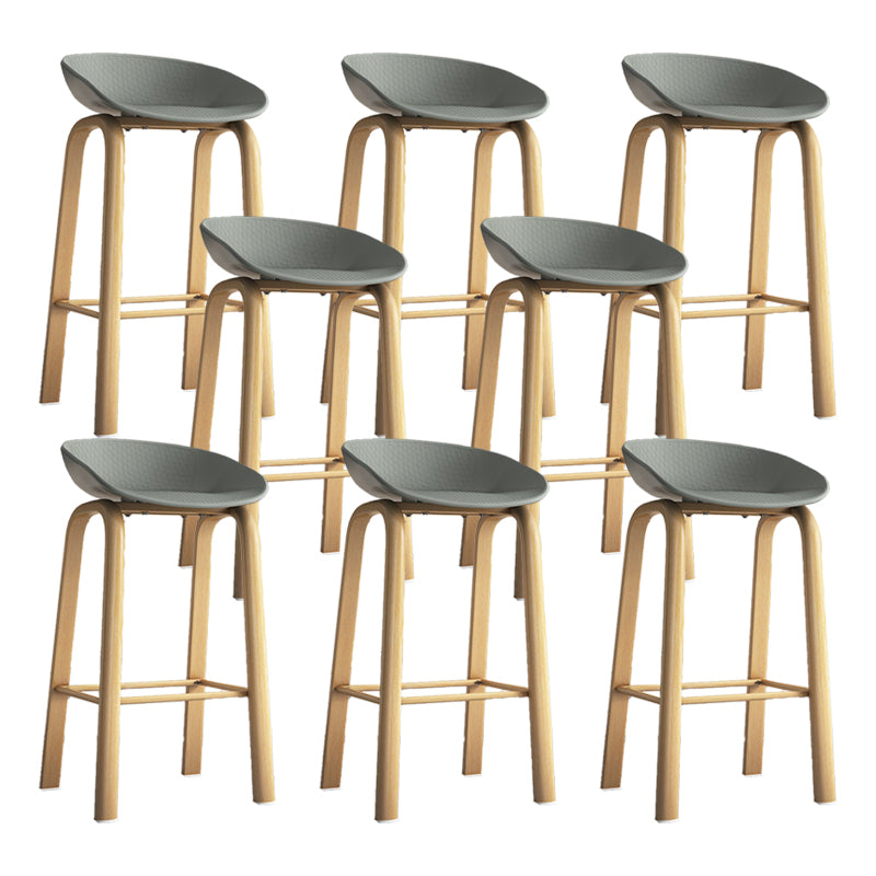 Contemporary Low Back Counter Stool Home Furniture with Footrest