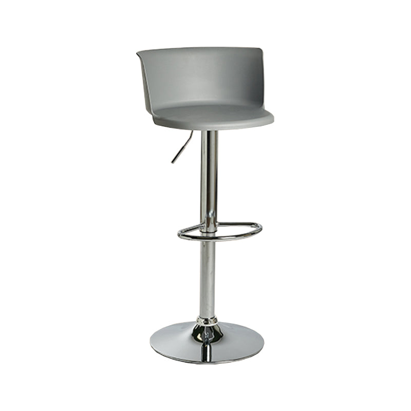 Modern Adjustable Height Swivel Bar Stool Metal Base Footrest Bar Stool