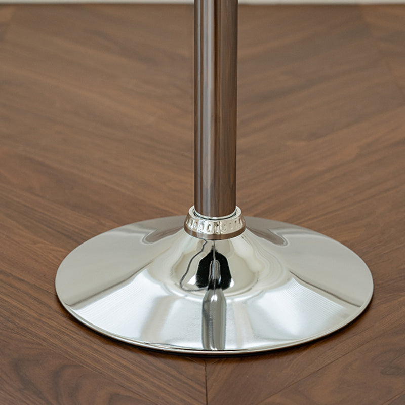 Modern Adjustable Height Swivel Bar Stool Metal Base Footrest Bar Stool