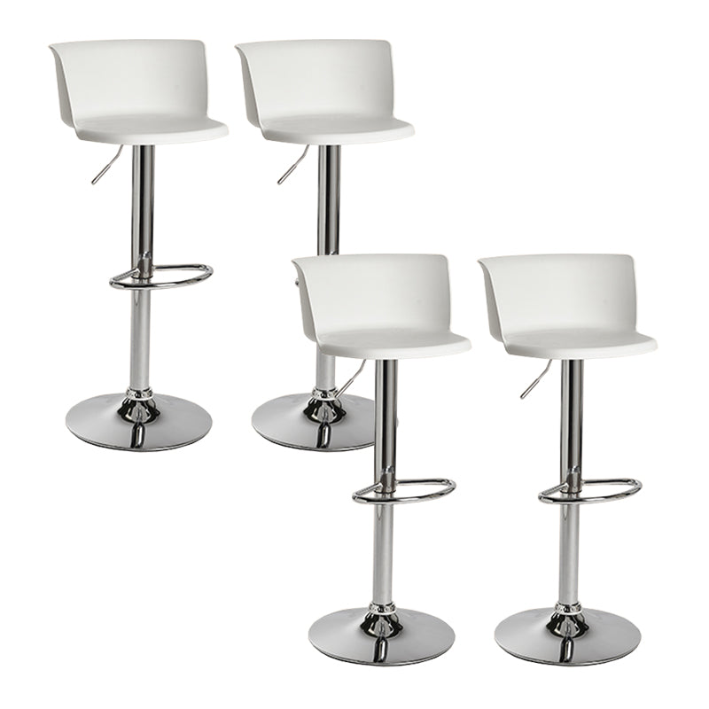 Modern Adjustable Height Swivel Bar Stool Metal Base Footrest Bar Stool