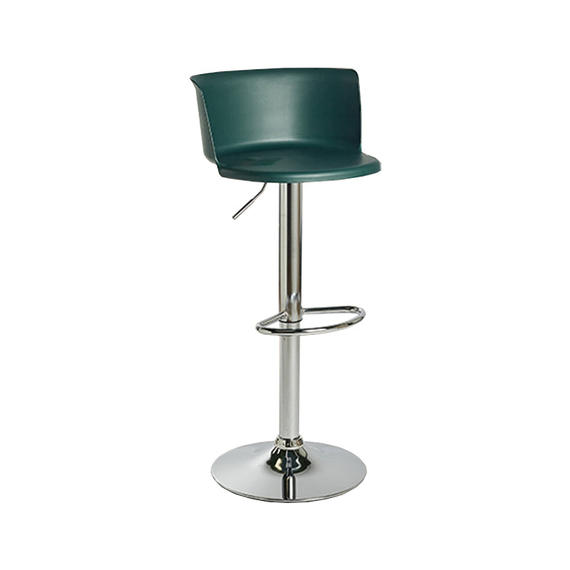 Modern Adjustable Height Swivel Bar Stool Metal Base Footrest Bar Stool