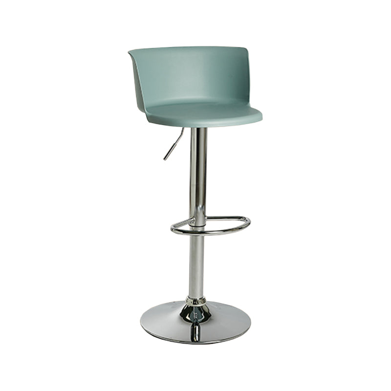 Modern Adjustable Height Swivel Bar Stool Metal Base Footrest Bar Stool