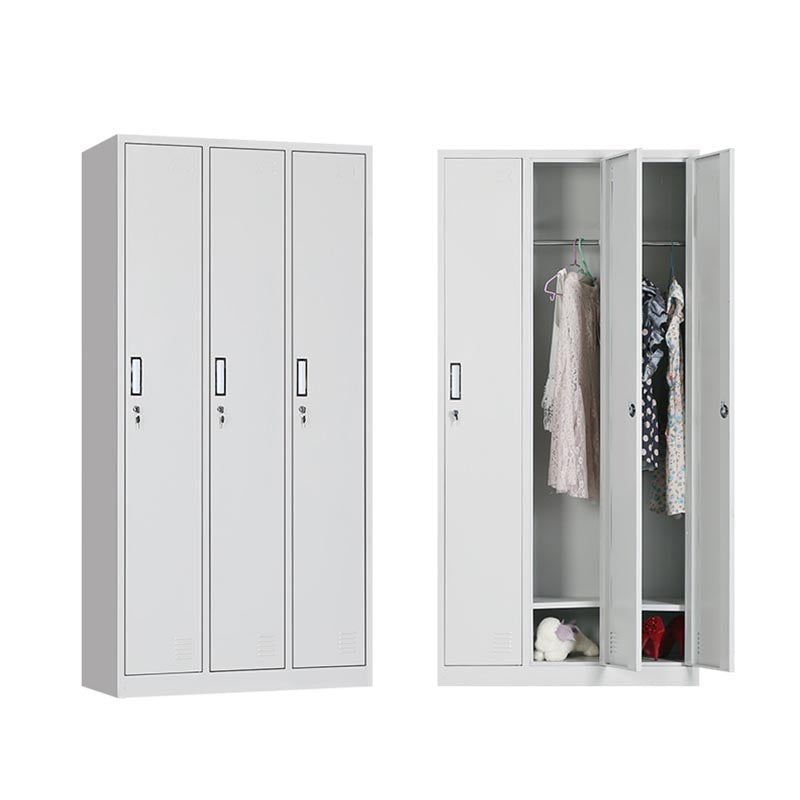 White Steel Wardrobe Cabinet Contemporary Hinged Wardrobe Armoire
