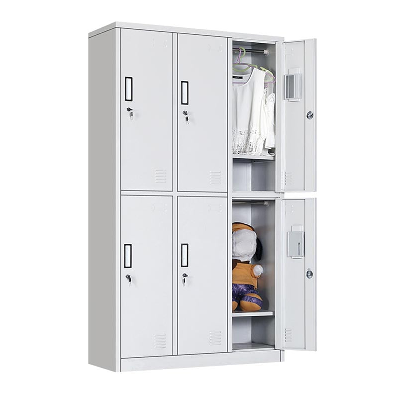 White Steel Wardrobe Cabinet Contemporary Hinged Wardrobe Armoire