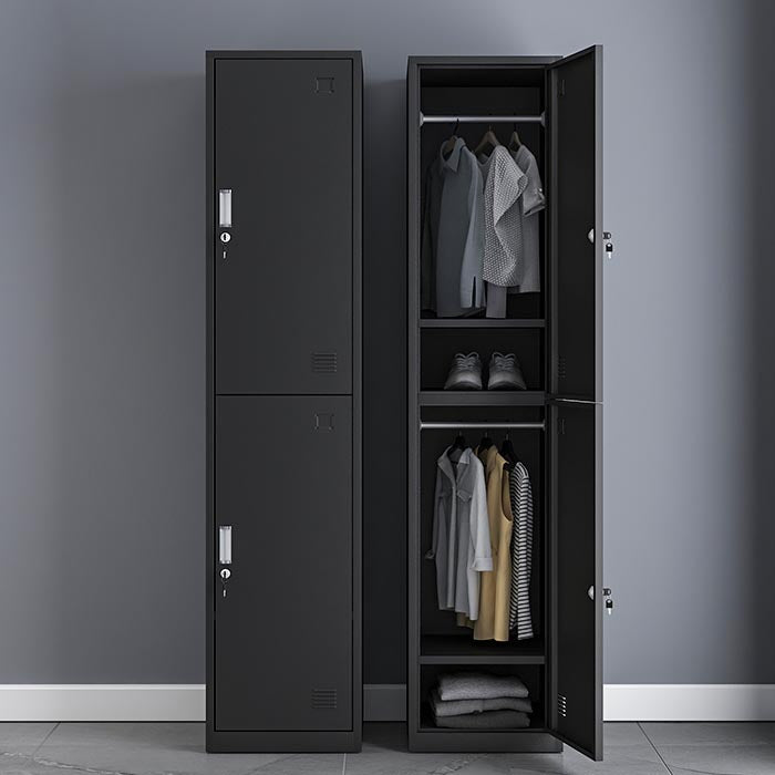 Contemporary Steel Wardrobe Armoire Hinged Wardrobe Cabinet for Bedroom