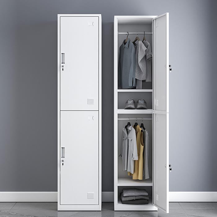 Contemporary Steel Wardrobe Armoire Hinged Wardrobe Cabinet for Bedroom
