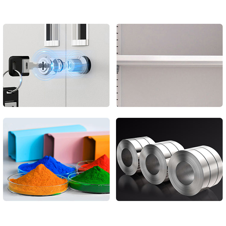 Contemporary Style Home Wardrobe Steel Wardrobe Closet with Doors