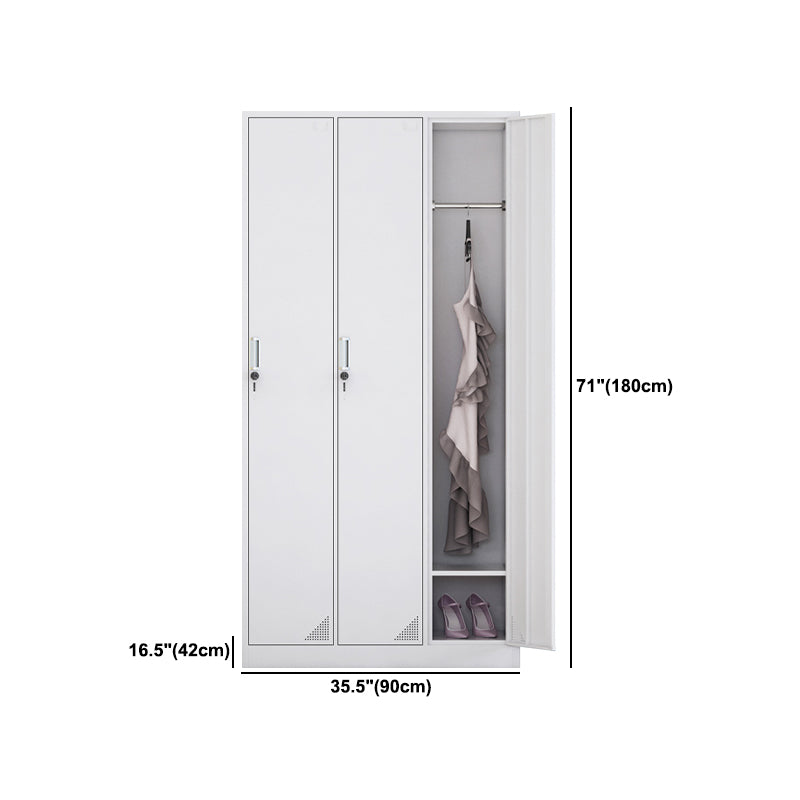 Contemporary Style Home Wardrobe Steel Wardrobe Closet with Doors