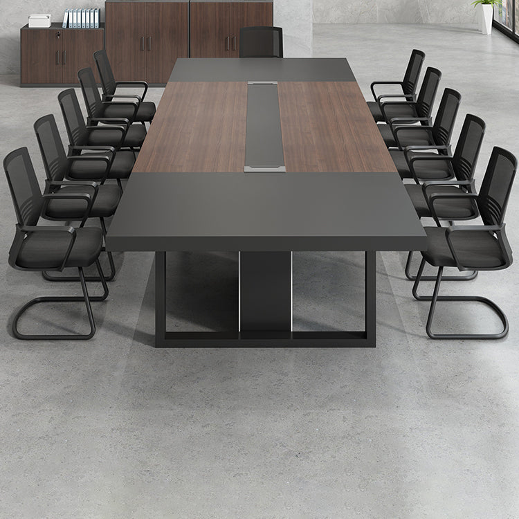 Industrial Writing Desk Rectangular Writing Desk with Metal Legs