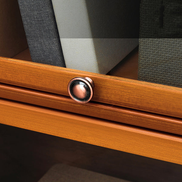 Modern Brown Book Shelf Bamboo Bedroom Shelf Bookcase with Cabinets