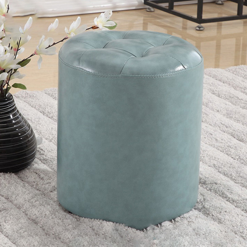 Wine Red Modern Pouf Water Resistant Round Pouf for Drawing Room