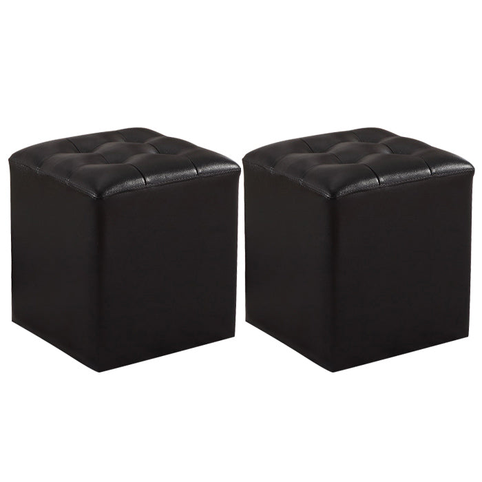 Wine Red Modern Pouf Water Resistant Round Pouf for Drawing Room