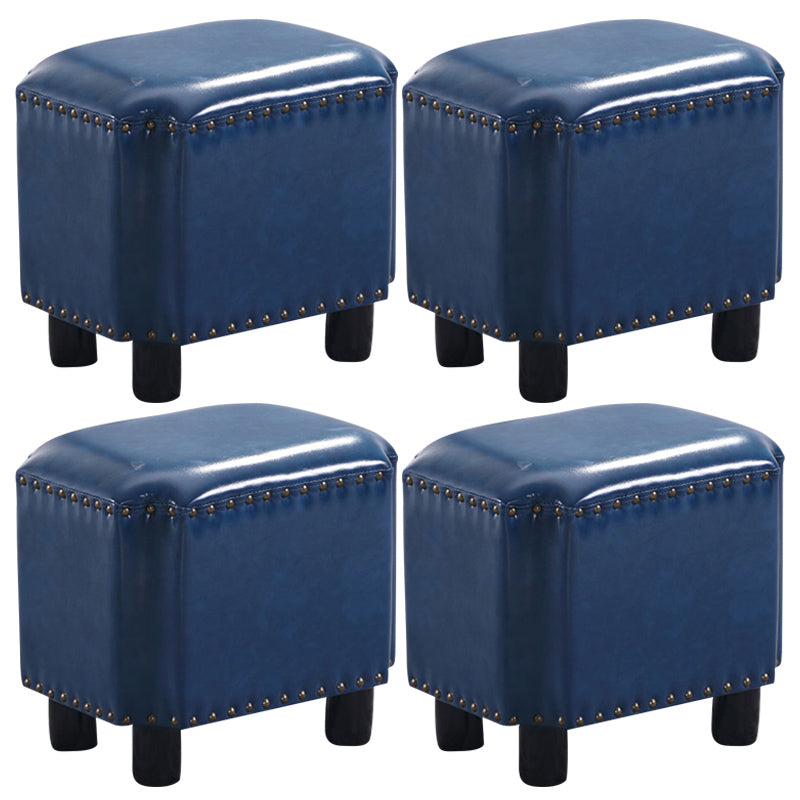 Dark Brown Modern Standard Leather Stain Resistant Rectangle Indoor Standard