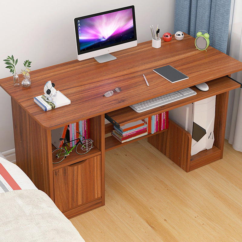 Contemporary Wood Credenza Desk Rectangular Home Writing Desk