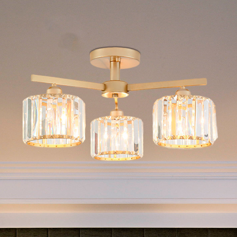 Éclairage de plafond à champagne Crystal Nordic Crystal 3/5 Light Crystal Crystal Crystal 3/5