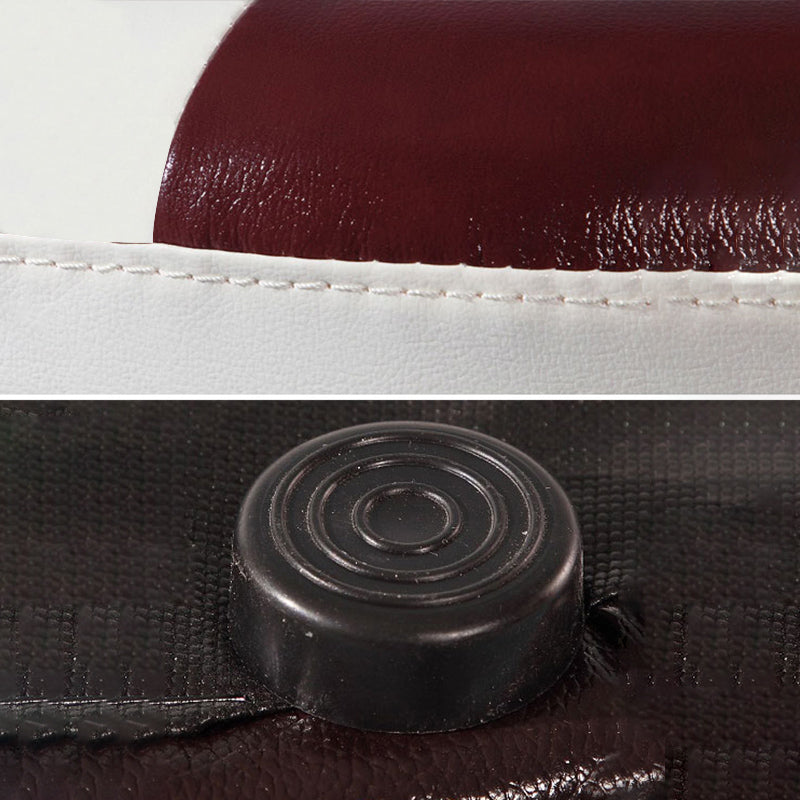 Blue Modern Pouf Faux Leather Stain Resistant Round Pouf for Drawing Room