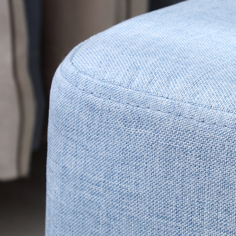 Pure Color Ottoman Linen Blend Rectangle Fade Resistant Standard Ottoman