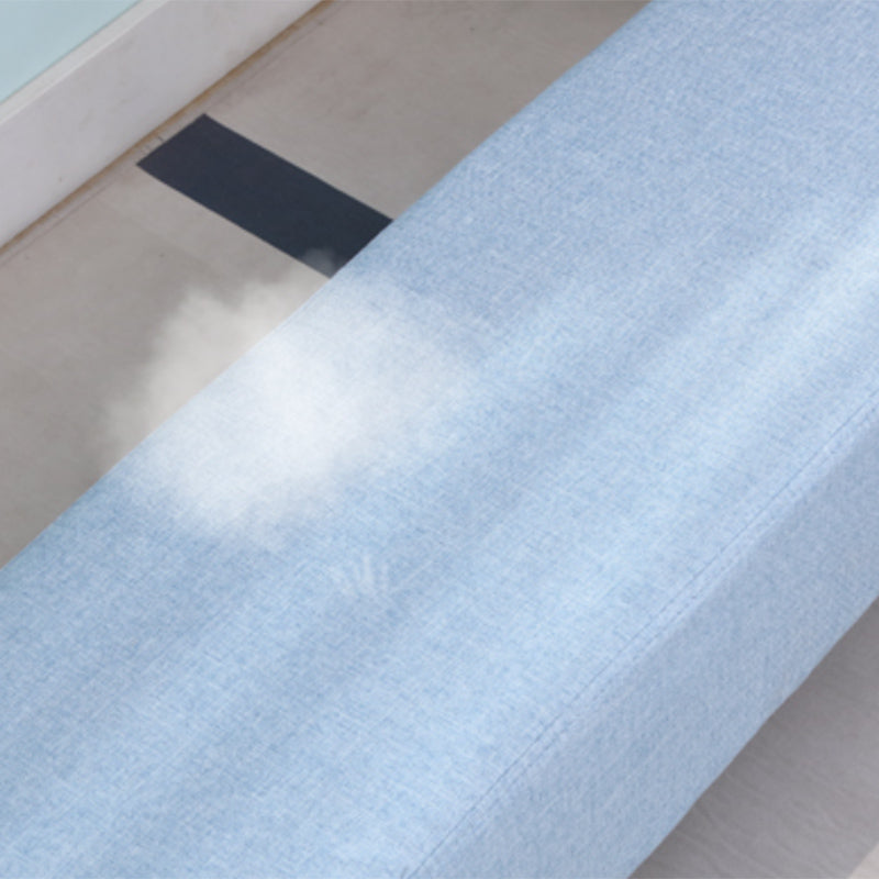 Pure Color Ottoman Linen Blend Rectangle Fade Resistant Standard Ottoman