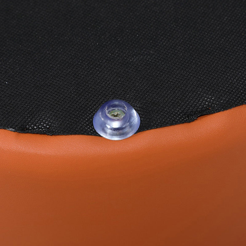 Modern Pouf Ottoman Genuine Leather Upholstered Tufted Stain Resistant Solid Color Ottoman