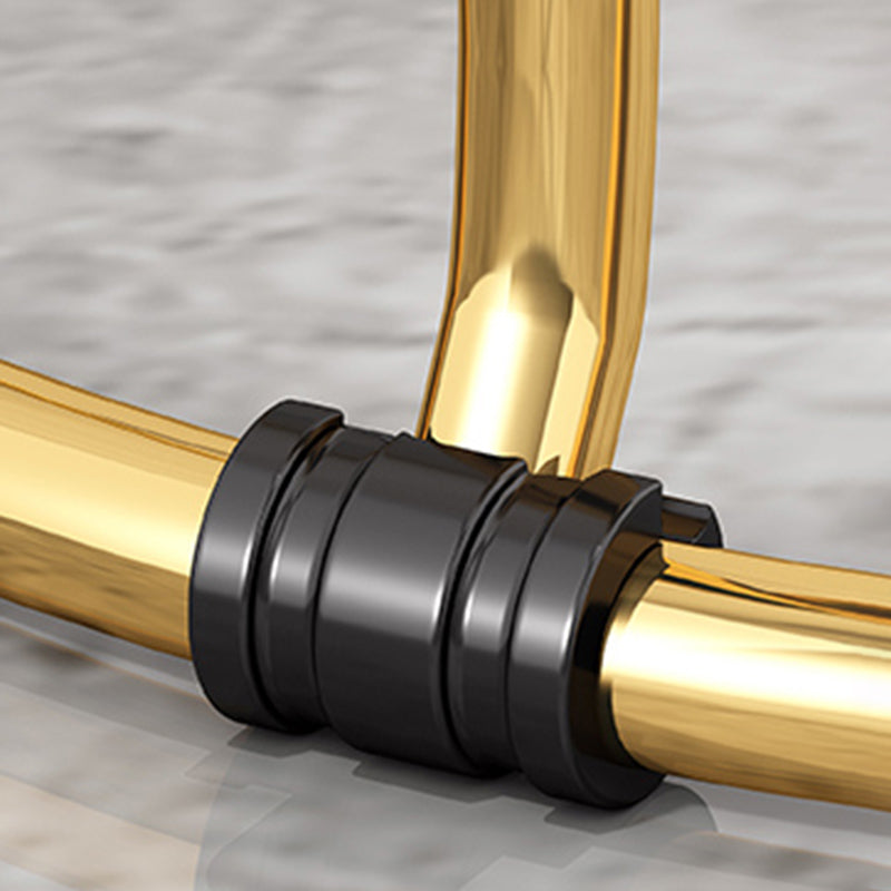 Velvet Upholstered Ottoman Solid Color Round Contemporary Metal Frame Ottoman