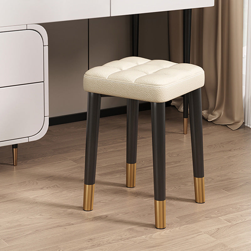 Water Resistant Ottoman Square Metal Frame Fabric Tufted Standard