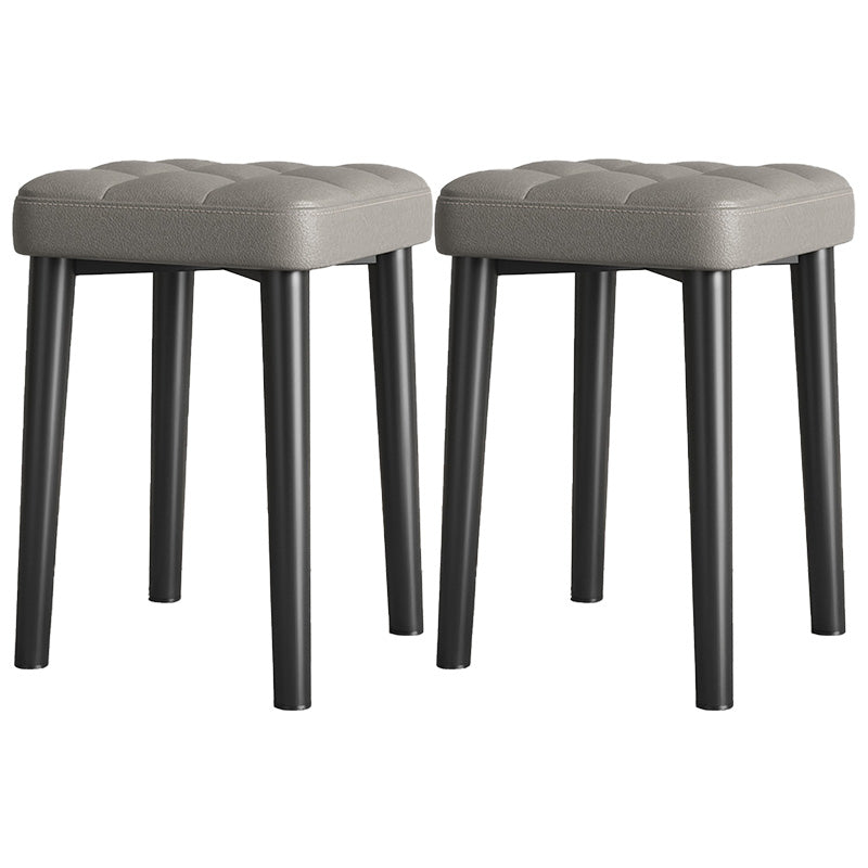 Water Resistant Ottoman Square Metal Frame Fabric Tufted Standard