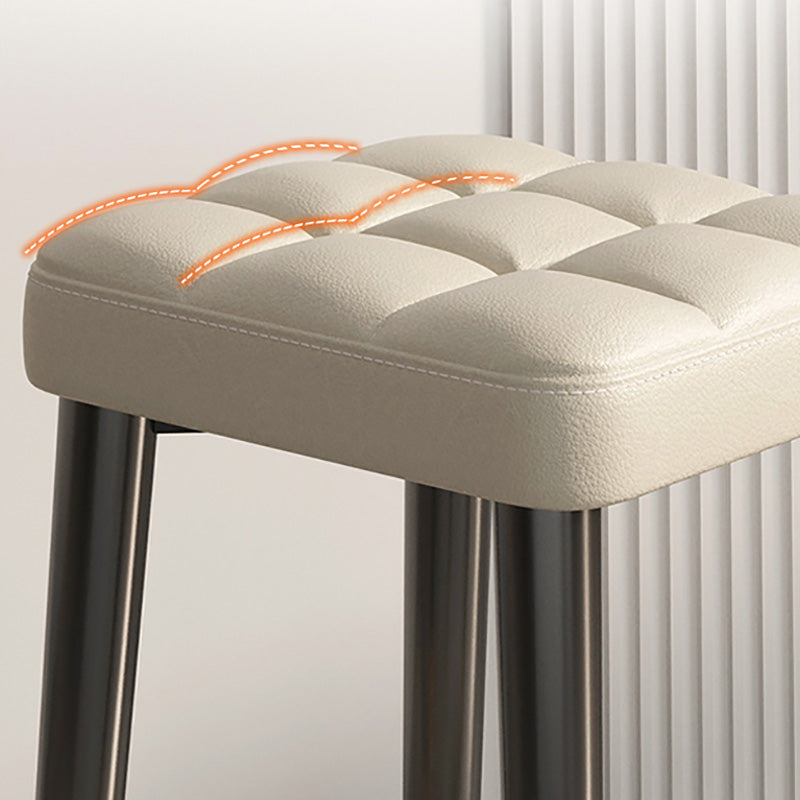 Water Resistant Ottoman Square Metal Frame Fabric Tufted Standard