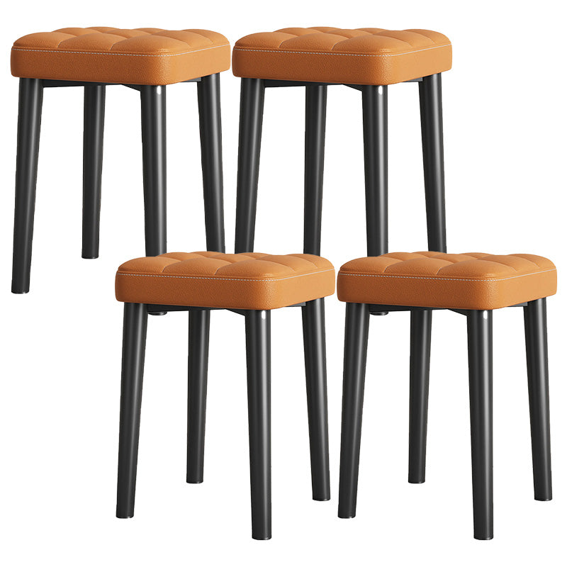 Water Resistant Ottoman Square Metal Frame Fabric Tufted Standard