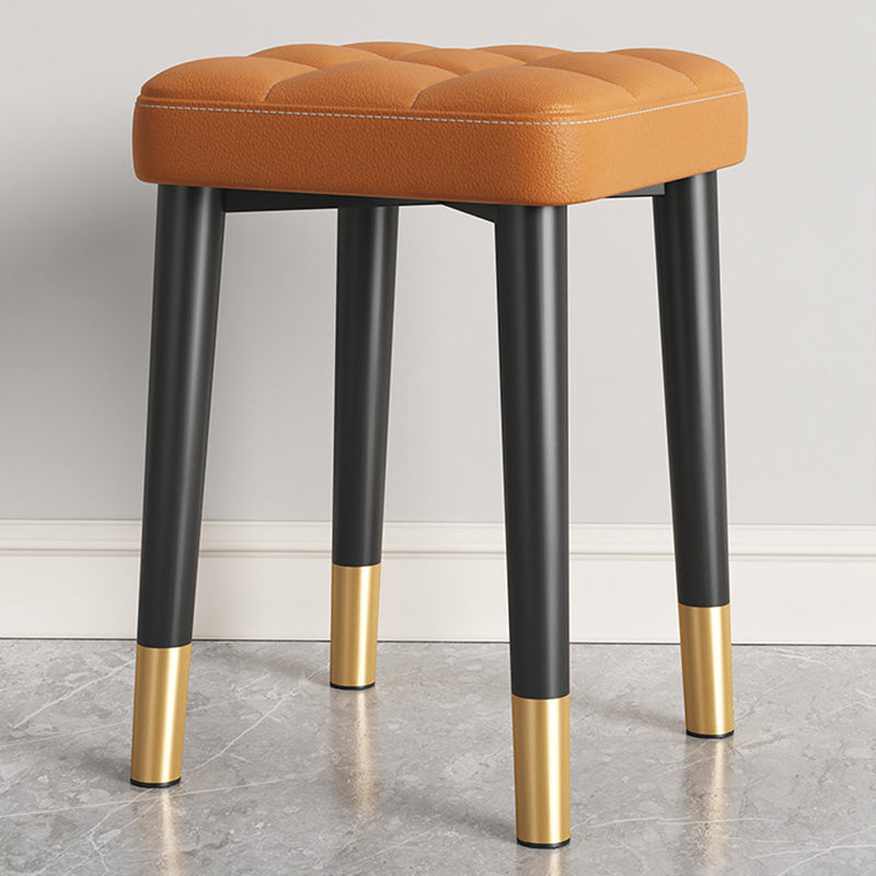 Water Resistant Ottoman Square Metal Frame Fabric Tufted Standard