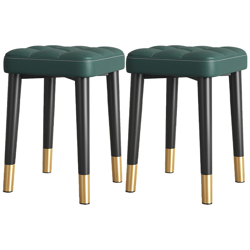 Water Resistant Ottoman Square Metal Frame Fabric Tufted Standard