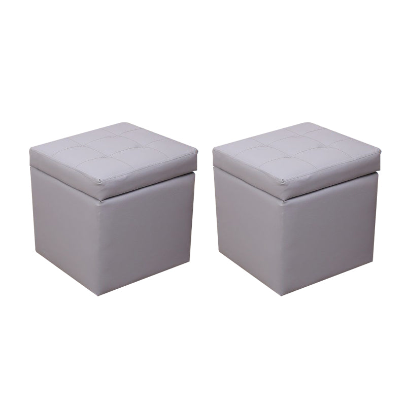 PU Leather Cube Ottoman Whole Colored Tufted Square Modern Storage Ottoman