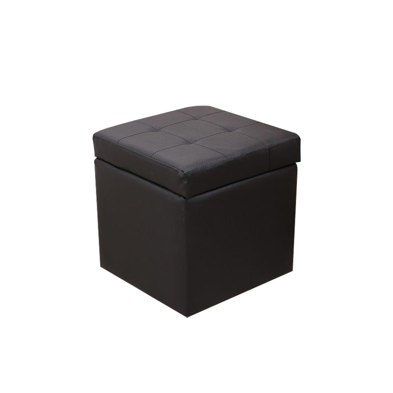 PU Leather Cube Ottoman Whole Colored Tufted Square Modern Storage Ottoman