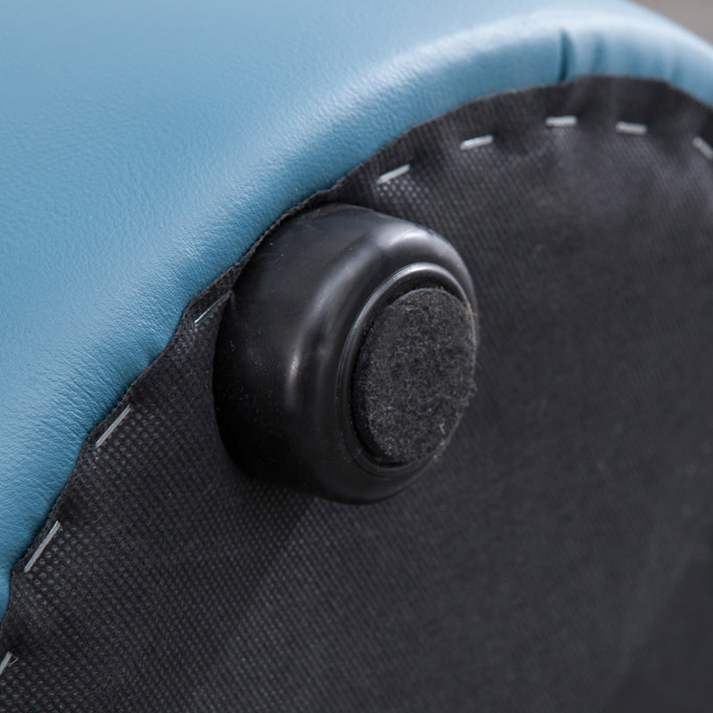 Mid-Century Modern Pouf Ottoman Genuine Leather Upholstered Tufted Round Ottoman