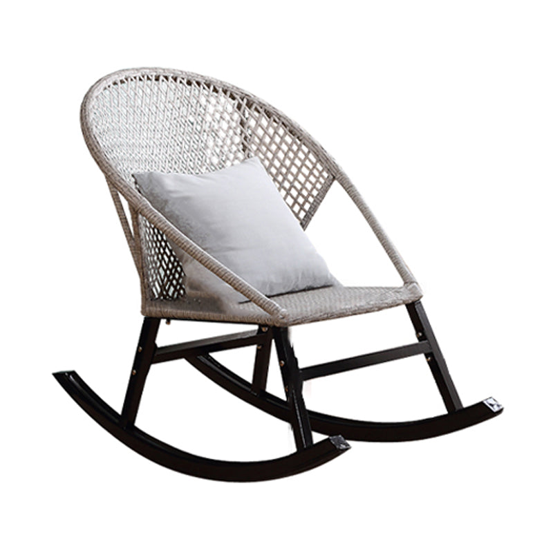 Indoor Modern Rocking Chair Solid Color Rocker Chair with Dark Legs
