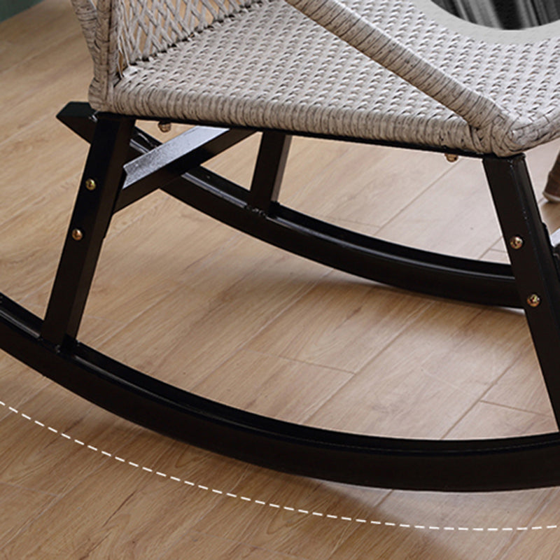 Indoor Modern Rocking Chair Solid Color Rocker Chair with Dark Legs