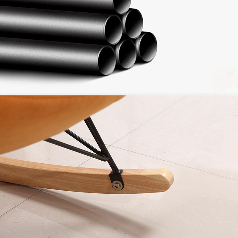 Modern Style Rocker Chair Metal Frame Spindle Cushions Rocker Chair with Ottoman