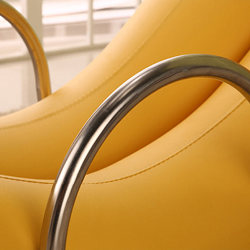 Upholstered Pure Color Rocking Chair Removable Cushions Rocker Chair for Drawing Room