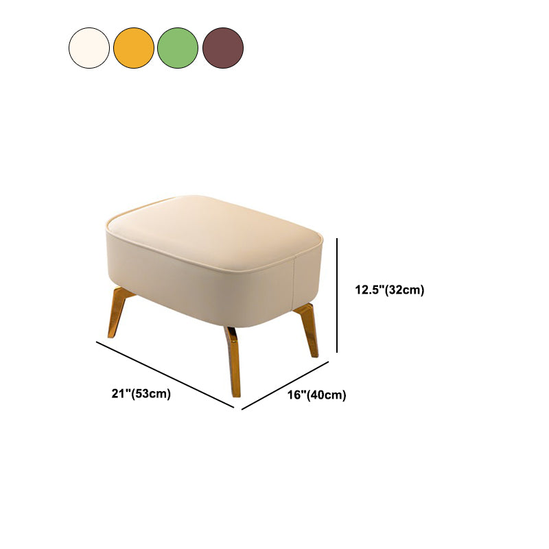 Tufted Rocker Houndstooth Patchwork Modern Leather Rocker Chair with Pillow and Ottoman