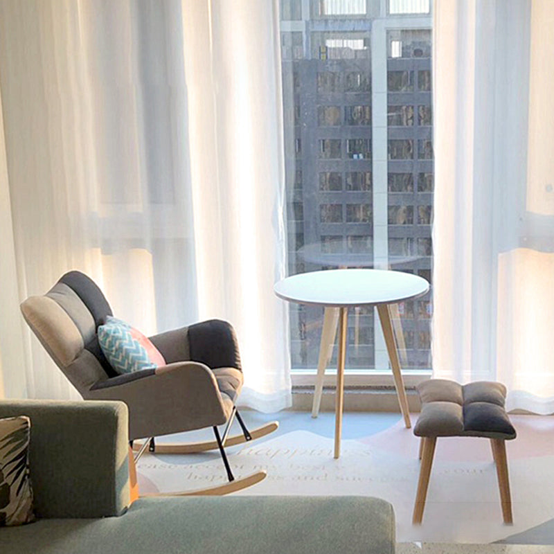 Fabric Rocking Chair Color Panel Contemporary Tufted Cushions Rocker Chair with Ottoman