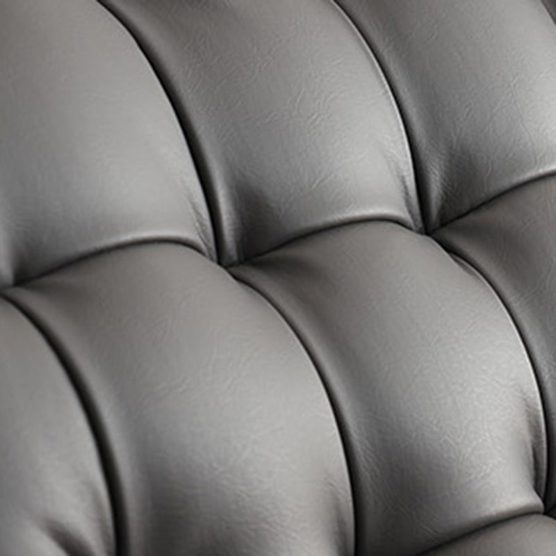 Leather Rocking Chair Plain Contemporary Tufted Cushions Rocking Chair with Ottoman