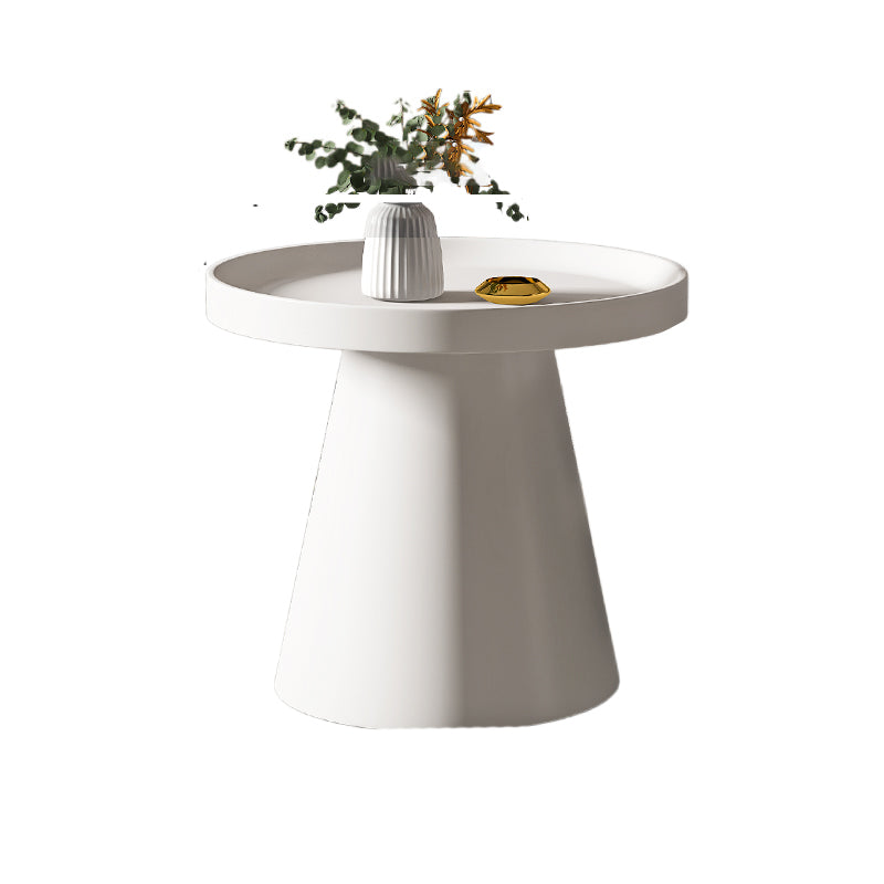 Mid-Century Modern Iron Coffee Table Round Tray Top Cocktail Table Set