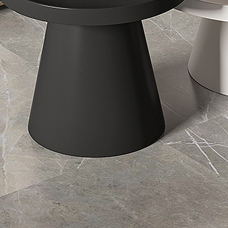 Mid-Century Modern Iron Coffee Table Round Tray Top Cocktail Table Set